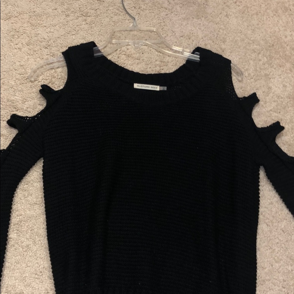 Black cut-out sweater